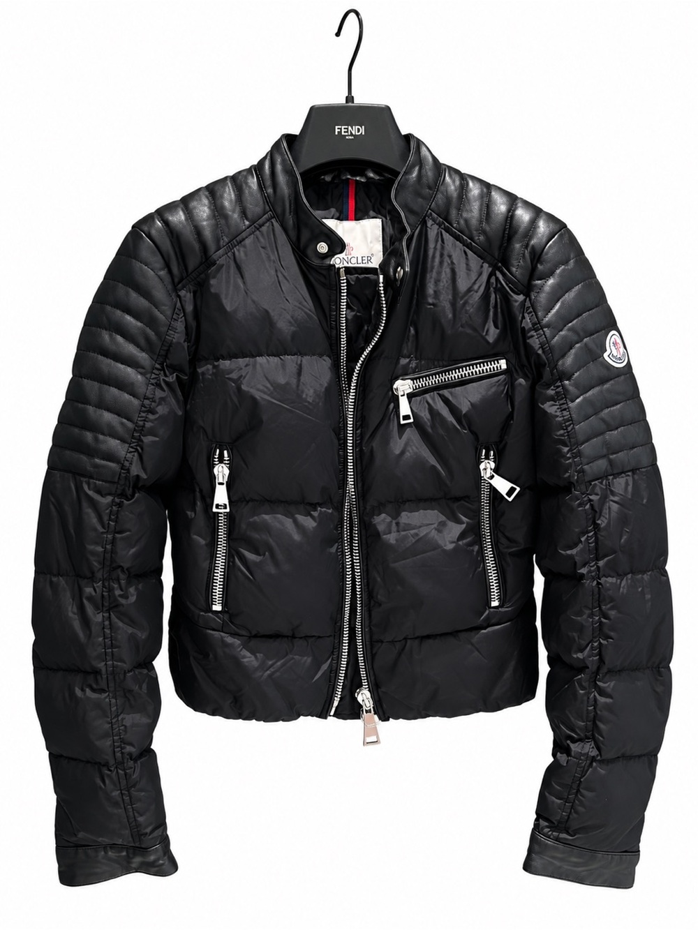 Moncler Black Quilted Zip-Front Puffer Jacket